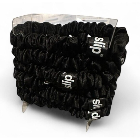 Slip Silk Skinny Scrunchies Black 6 Pack NEW (READ DESCRIPTION) - Picture 2 of 5